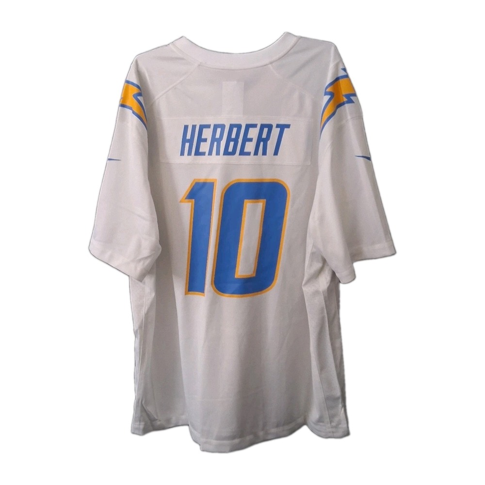 NWT Nike Los Angeles Chargers #10 Justin Herbert Jersey Size 2XL White NFL NFLPA